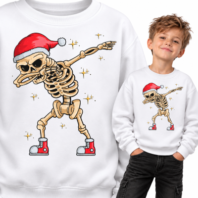 BLUZA ŚWIĄTECZNA SKULL DABBING CHRISTMAS